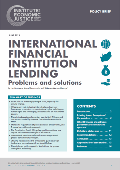 International Financial Institution Lending: Problems and solutions - Policy Brief