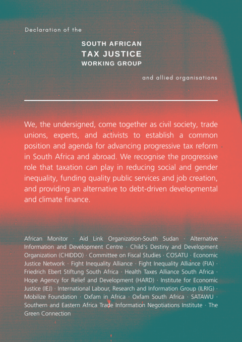 Declaration of the South African Tax Justice Working Group
