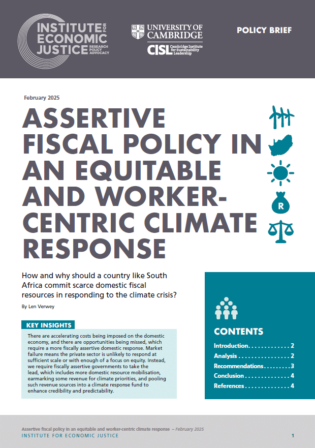 Policy Brief | Assertive Fiscal Policy in an Equitable and Worker-Centric Climate Response